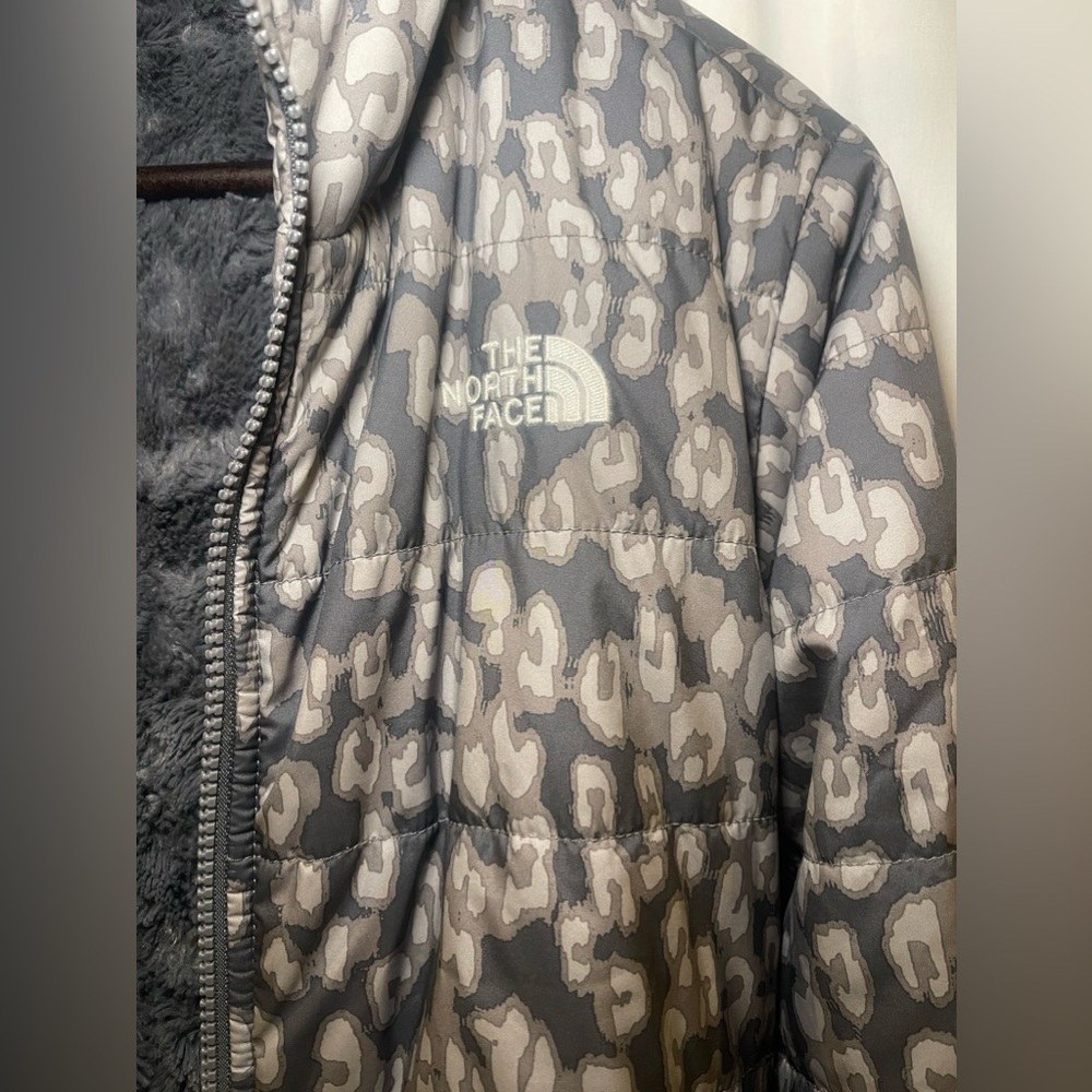 The North Face Kids' Mossbud Swirl Reversible Water Repellent Hooded Jacket XL - Picture 2 of 10